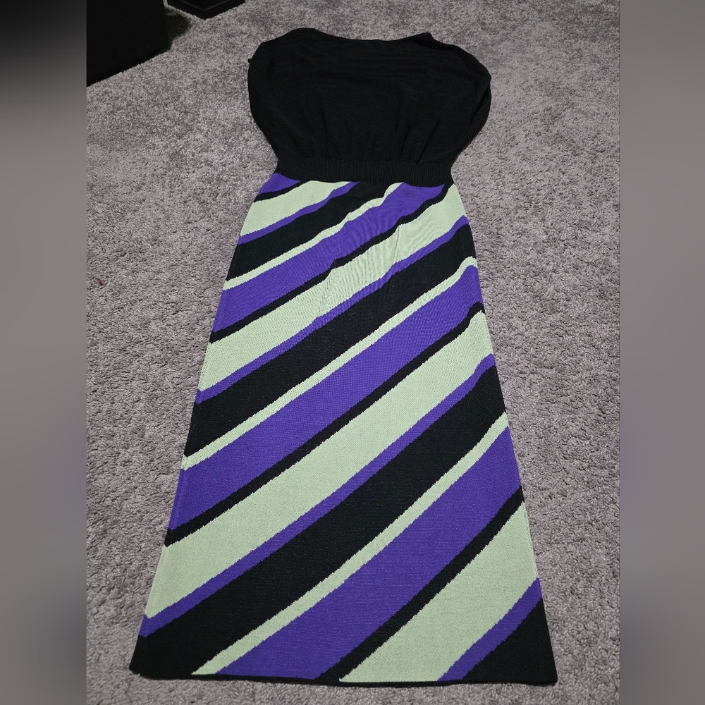 Eva Mendes for New York & Company Black, Purple, and Green Maxi Skirt - Picture 5 of 5